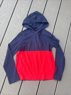 Andy & Evan Navy and Red Colorblock Kids Hoodie, size 8